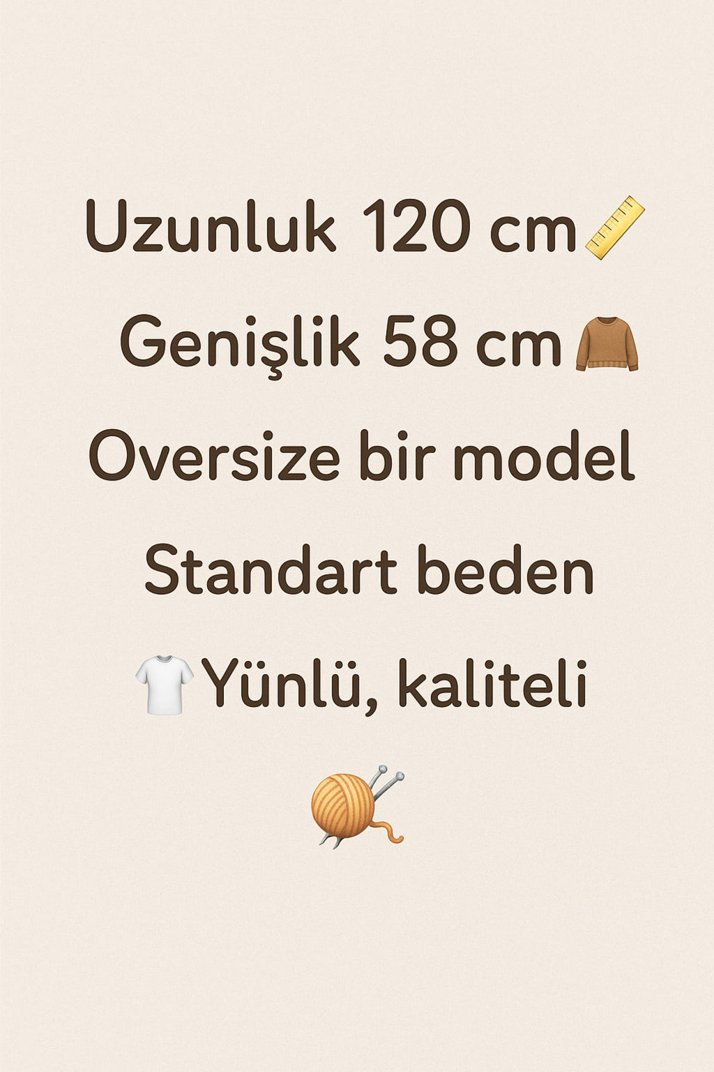 Kadın Uzun Oversize Triko Hırka – Saç Örgüsü Detaylı, Yün/Akrilik Karışım - Bej