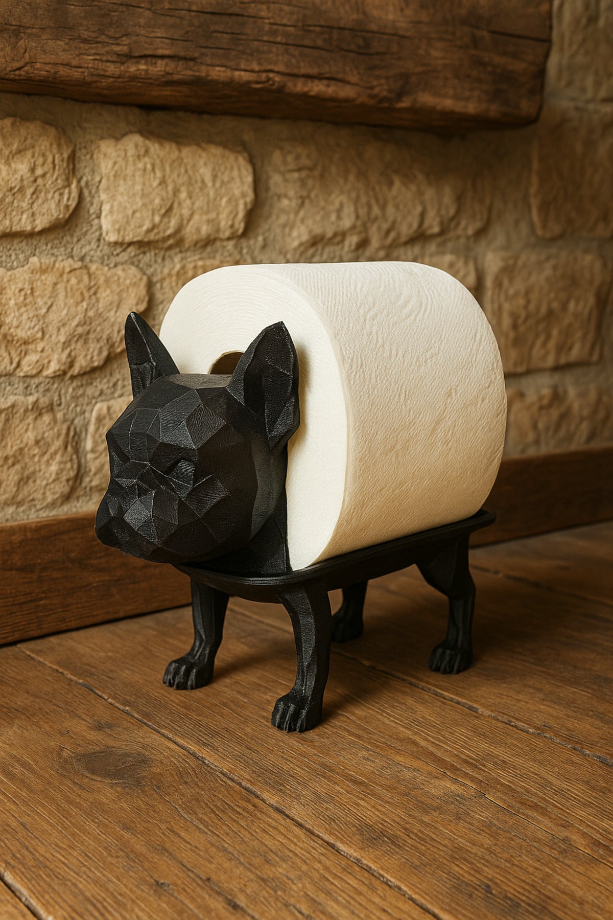 Dekoratif Tuvalet Kağıdı Pratik Ev Dekorasyon Buldog Tuvalet Tasarım - Görsel 3
