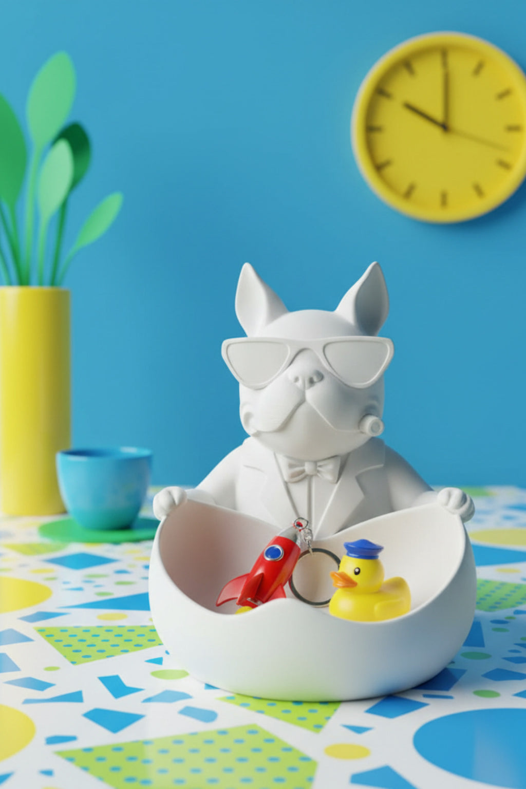 Boss Köpek Figürlü Masaüstü Organizer Dekoratif Biblo