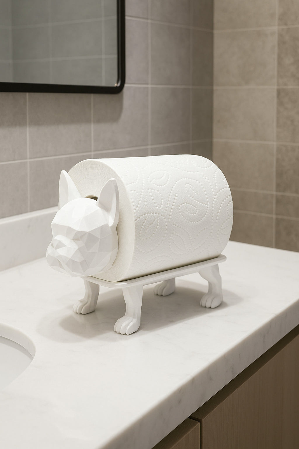Dekoratif Tuvalet Kağıdı Pratik Ev Dekorasyon Buldog Tuvalet Tasarım 14 X 12 Cm - Görsel 5