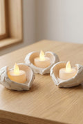 Melek Işığı Seti 3’lü Melek Kanatlı LED Mum Dekoratif Tealight 8 x 7 cm