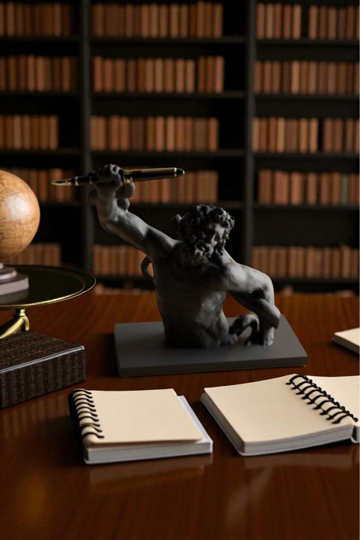 3D Dekoratif Obje Biblo Antik Kalemlik, heykel, büst, süs